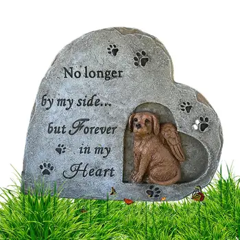 הנצחה לחיות מחמד אבן הנצחה לחיות מחמד גן אבן בצורת לב כלב אובדן של חיית המחמד אהדה מתנה הנצחה לחיות מחמד גן האבן של בית הקברות